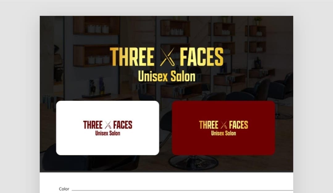 Three faces unisex salon