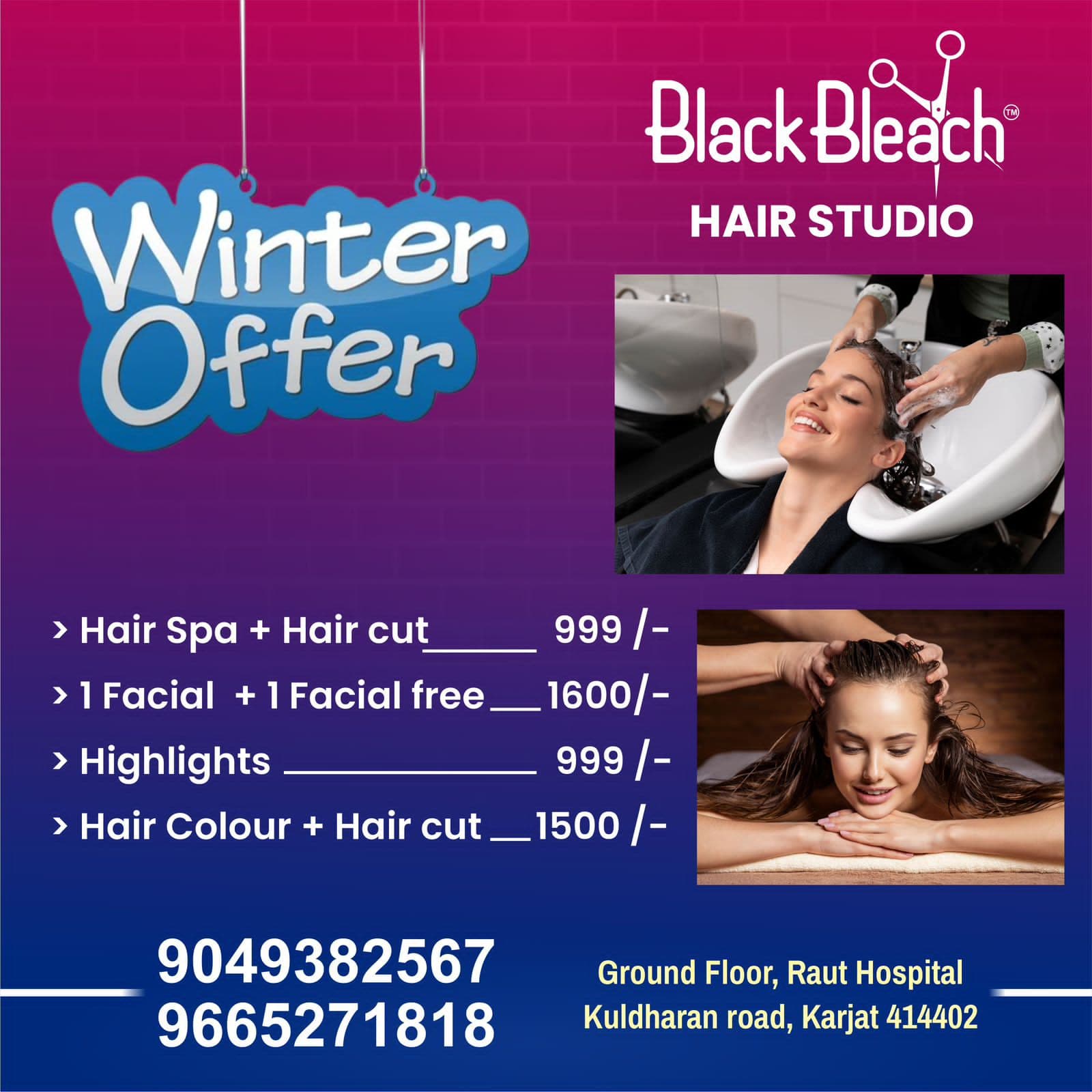 Black Bleach Hair studio